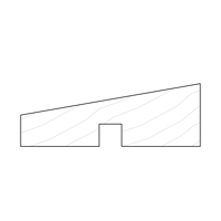 Side Taper 120x42 - Available in Solid Timber and MDF/Veneer