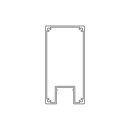 Square 50x100 - Available in Aluminium only