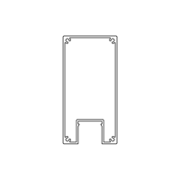 Square 50x100 - Available in Aluminium only