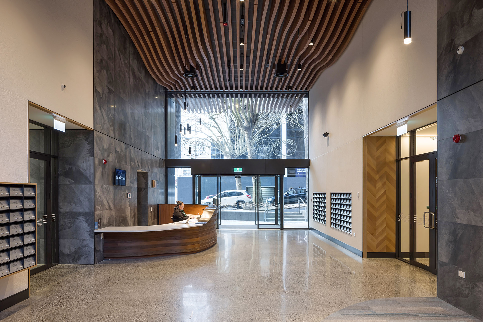 Fire Rated MDF Ceiling Battens in a Rimu Veneer